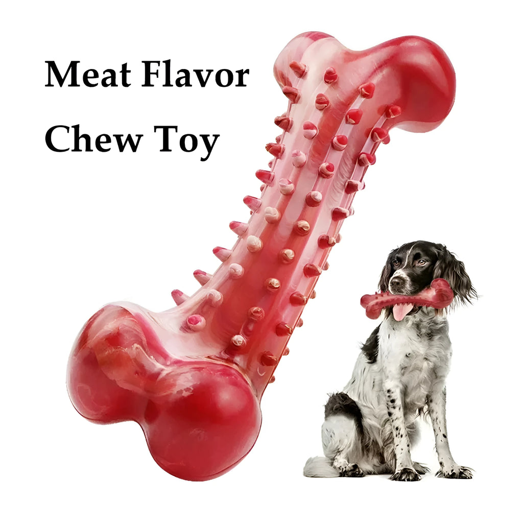 Red natural rubber heavy duty chew toy for aggressive dogs and powerful chewers