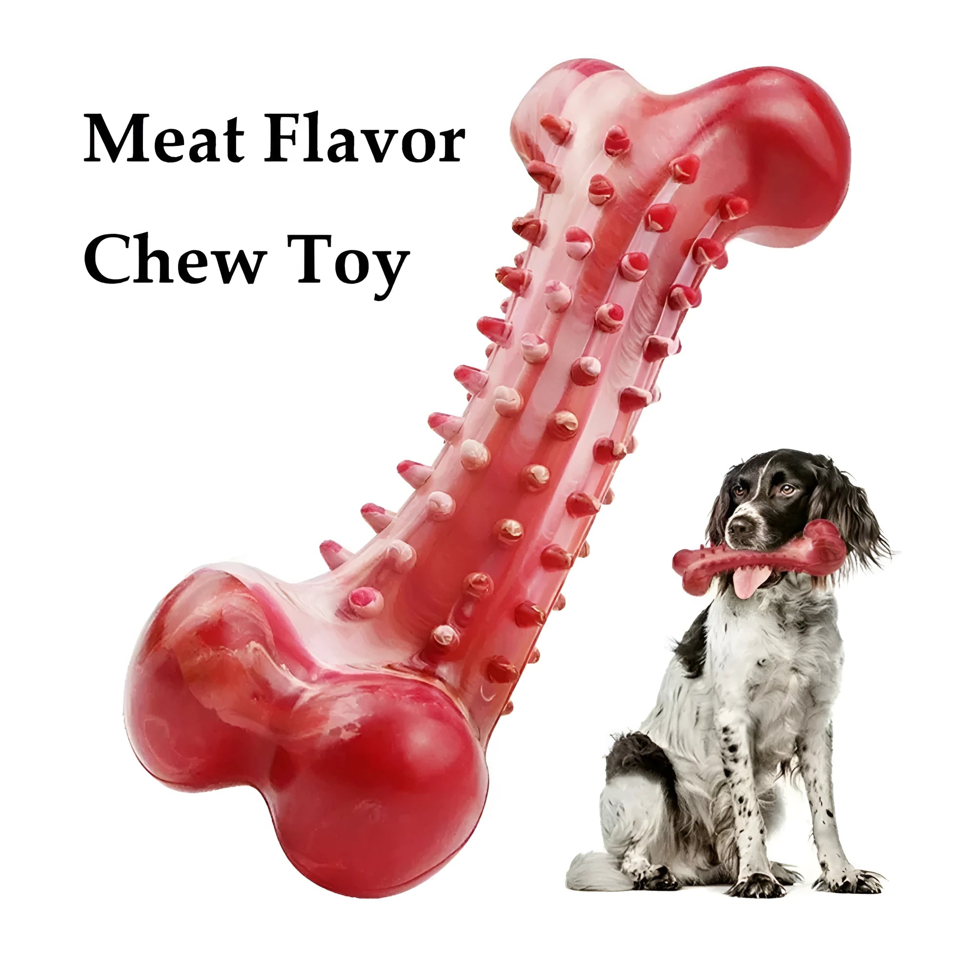 Red natural rubber heavy duty chew toy for aggressive dogs and powerful chewers