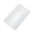 Double-sided plastic flea comb and a small separate face comb for pet grooming.