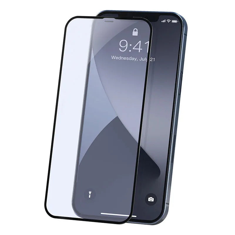 0.23mm non broken edge curved tempered glass screen protector for iPhone 12 Mini in black