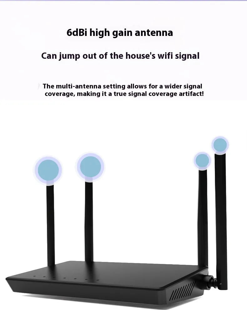 Portable 300m wifi router in black or white with 5 ports including 4 LAN connections
