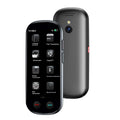 Black multi-language simultaneous interpretation translator device with lanyard and charging cable.