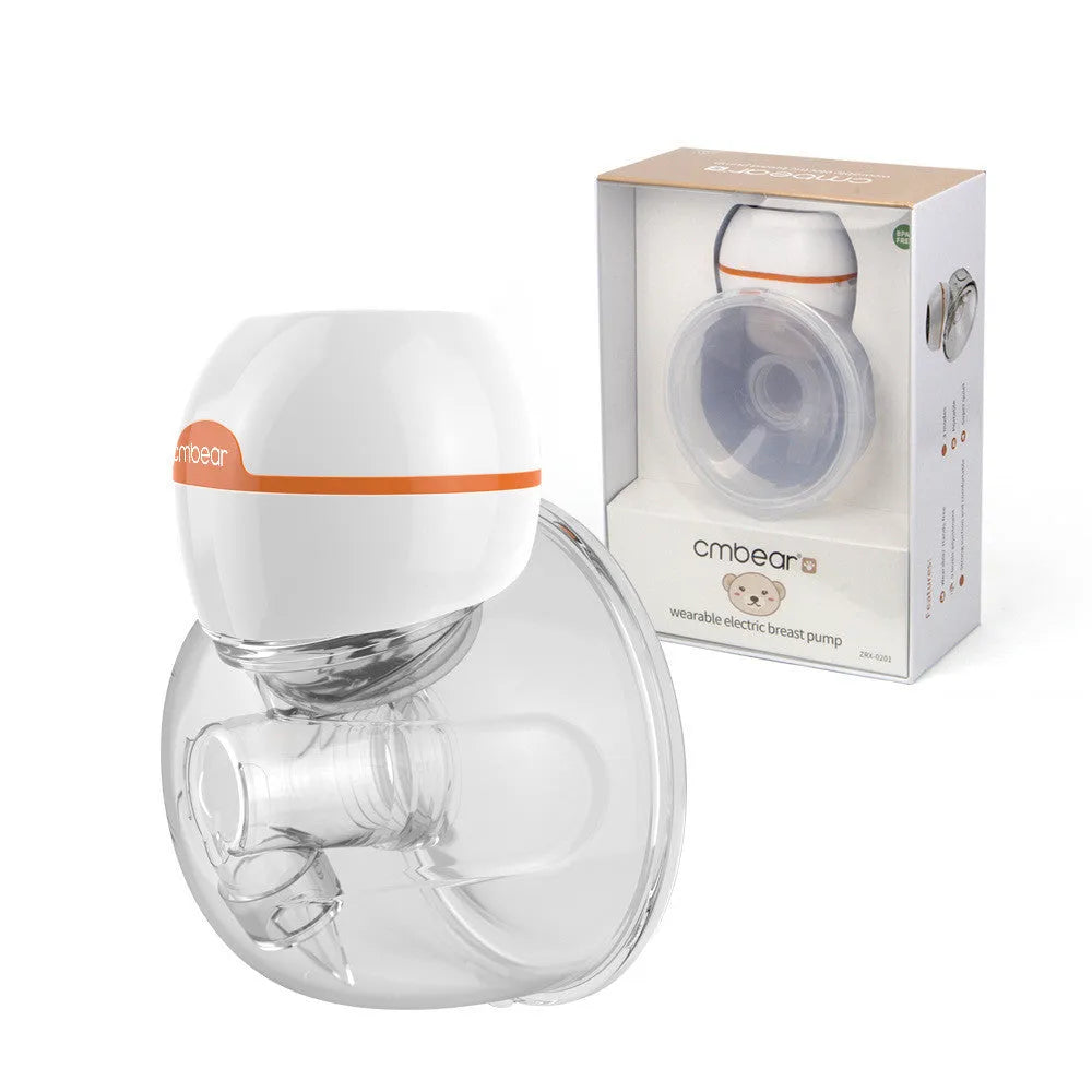White V.Coool wearable electric breast pump with silicone material and LCD screen, 180ml capacity