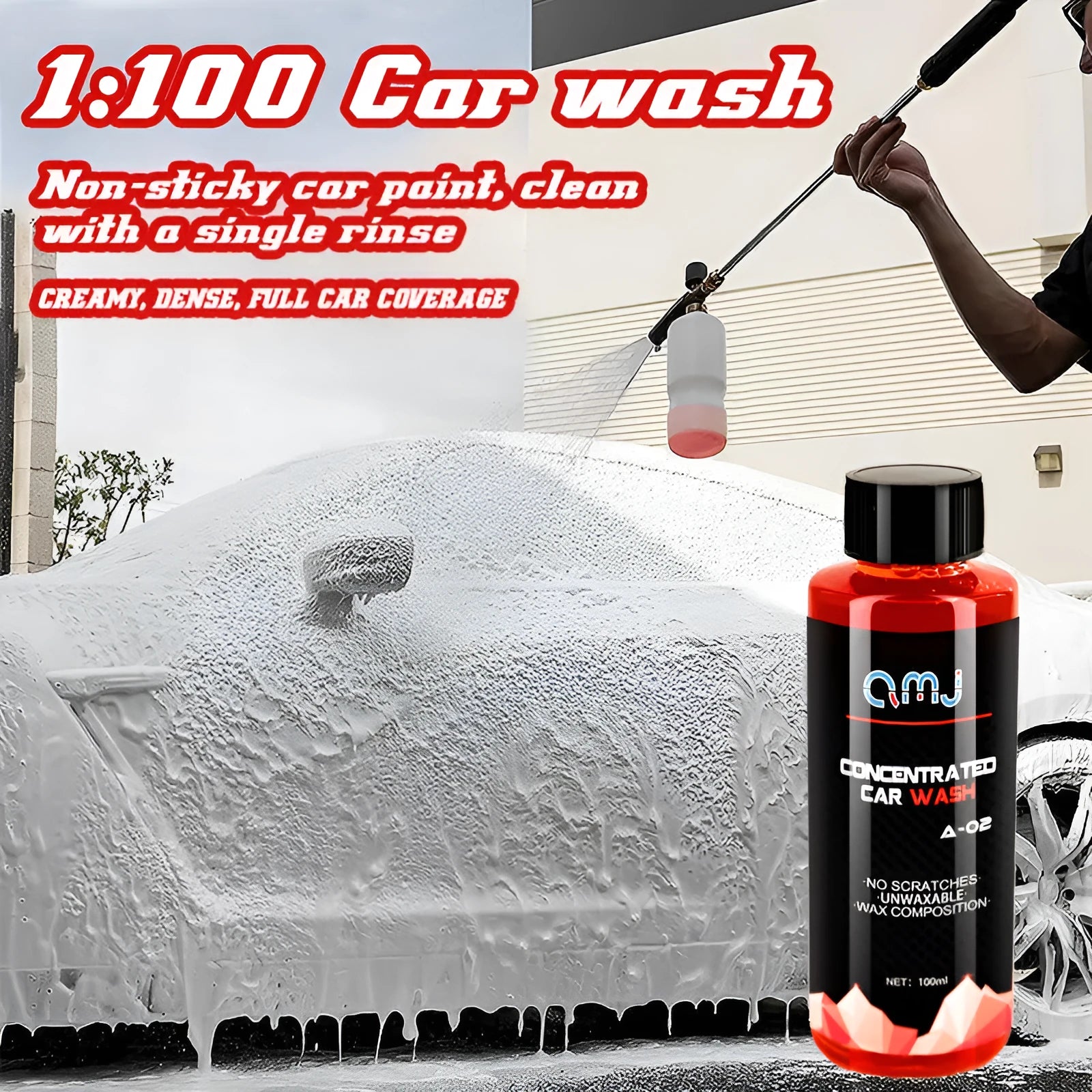 100ml super concentrated car decontamination and polishing cleaner with high foam formula