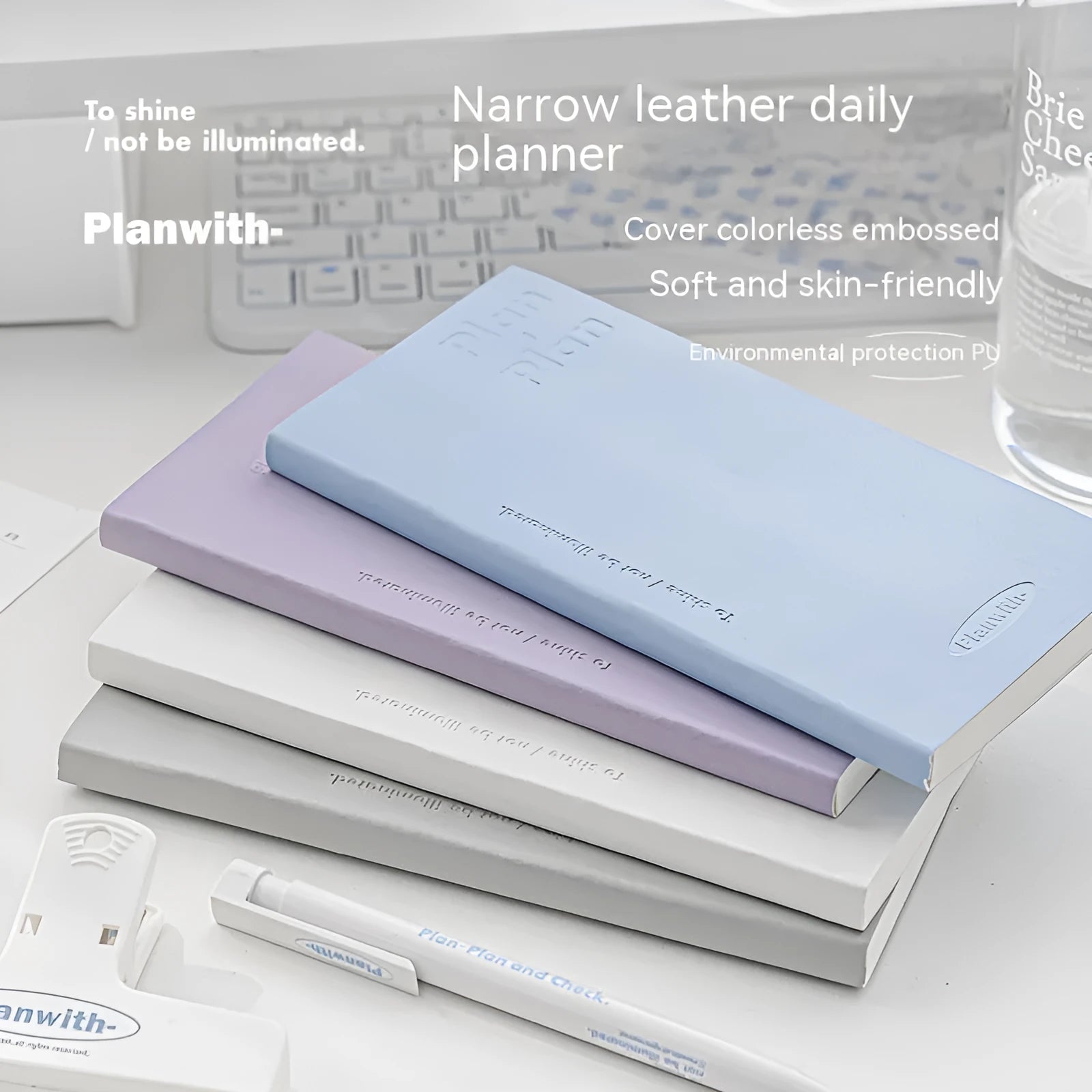 A4 embossed visual daily meter book notebook showing five colour options