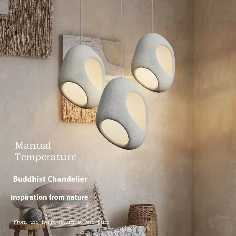 Creative single head retro ceiling light in high density polystyrene, white finish