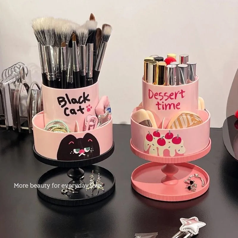 Rotating cosmetic brush storage barrel in ABS plastic with 18 litre capacity