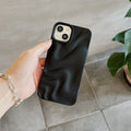 Frosted water ripple TPU phone case for Apple iPhone, electroplated silver finish with drop protection