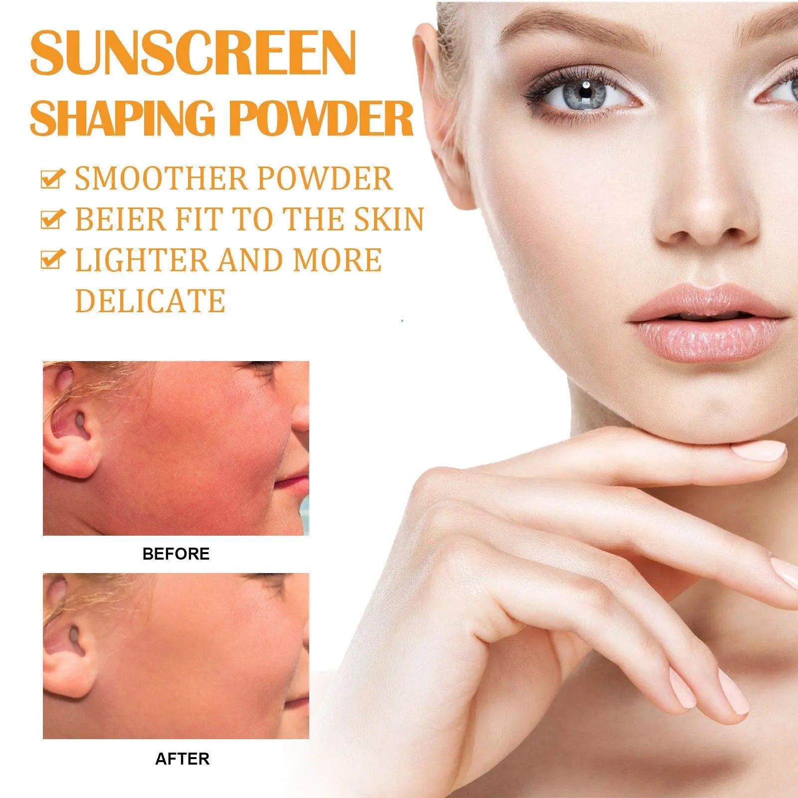 8g container of translucent silica finishing powder for oil control and makeup setting