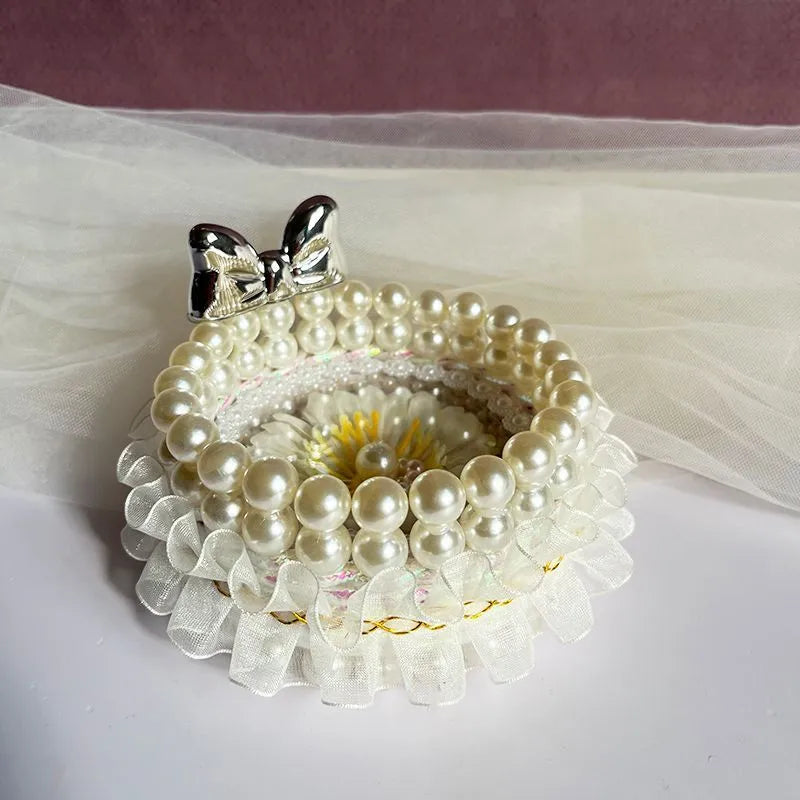 Clear acrylic handmade DIY beaded jewellery box in Nordic style, see-through storage box for beads.