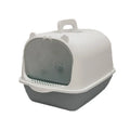 Oversized splash-proof cat litter box in PP with sand trap and included cat litter shovel, multiple colours