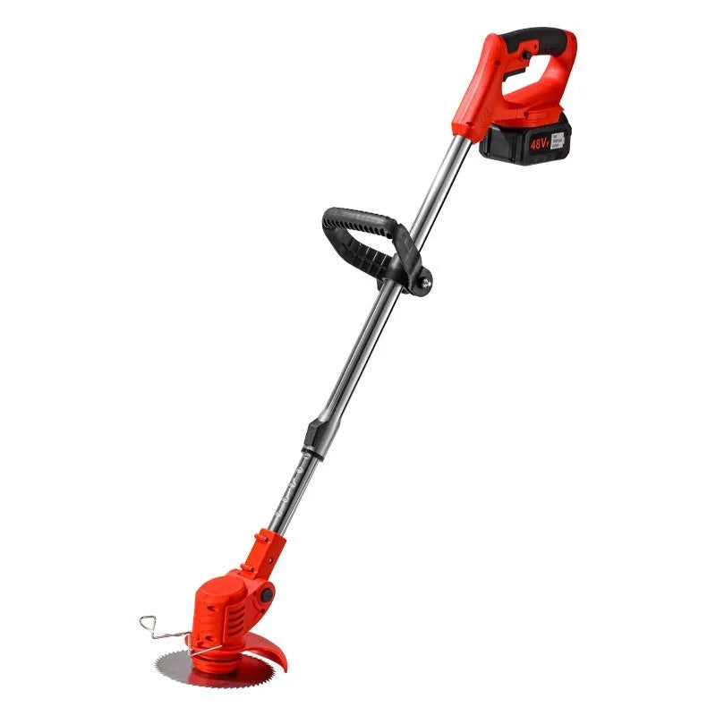 Handheld portable weeding machine with bare metal body in choice of colours.