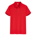 Men's lapel work shirt in cool silk cotton fabric with short sleeves and multiple colour options