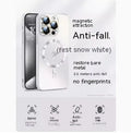 Frosted glass magnetic suction phone case for iPhone 15 in matte finish multiple colours