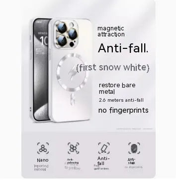 Frosted glass magnetic suction phone case for iPhone 15 in matte finish multiple colours