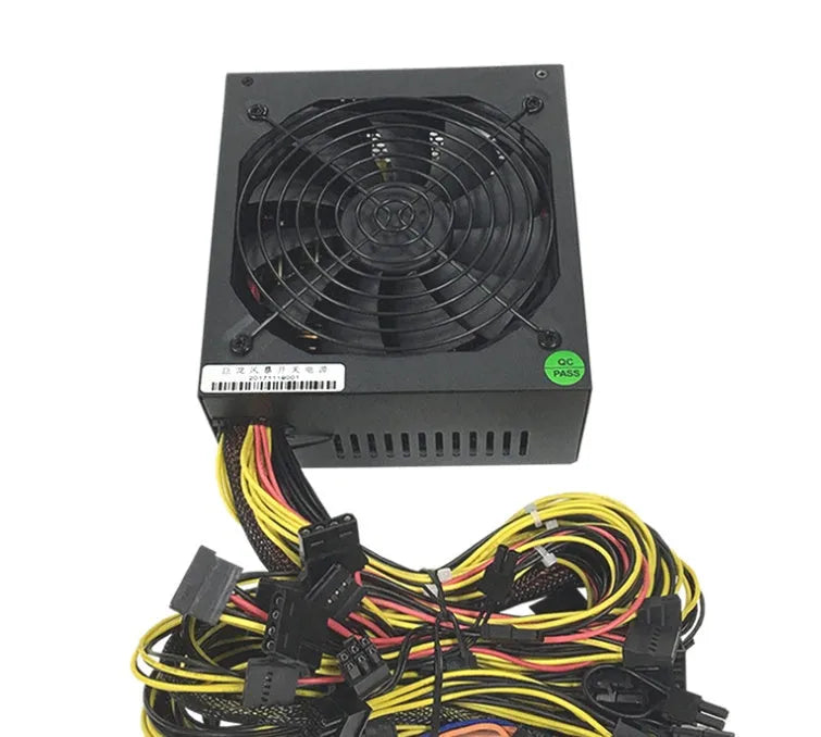 Black server power supply unit with high wattage rating for AMD CPU systems.