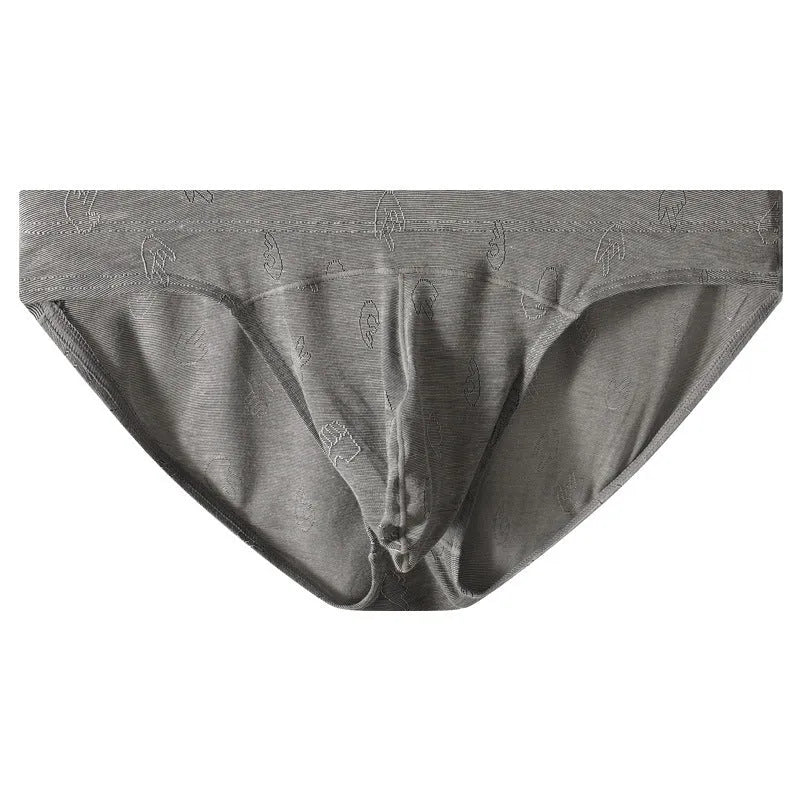 Modal low-waist jacquard briefs in colourful blue with quick-drying fabric