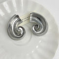 Geometric alloy ear studs with 5cm length in gold or silver electroplated finish