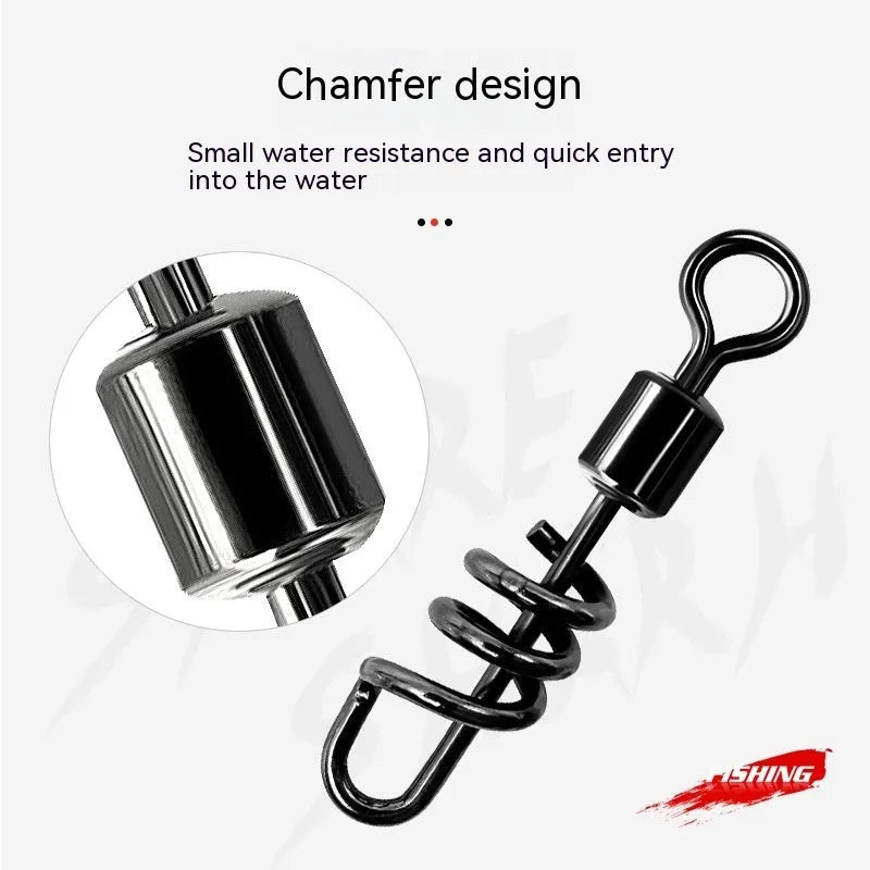 Stainless steel 8-shaped ring fishing swivel connector with copper alloy construction