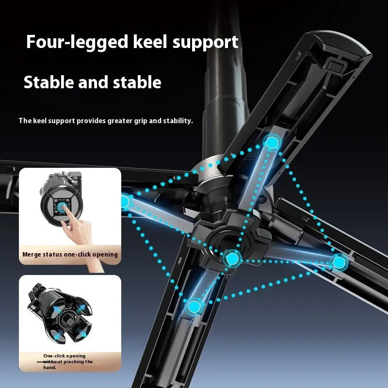 T20C mini magnetic selfie stick with Bluetooth handle and alloy body for universal smartphone use