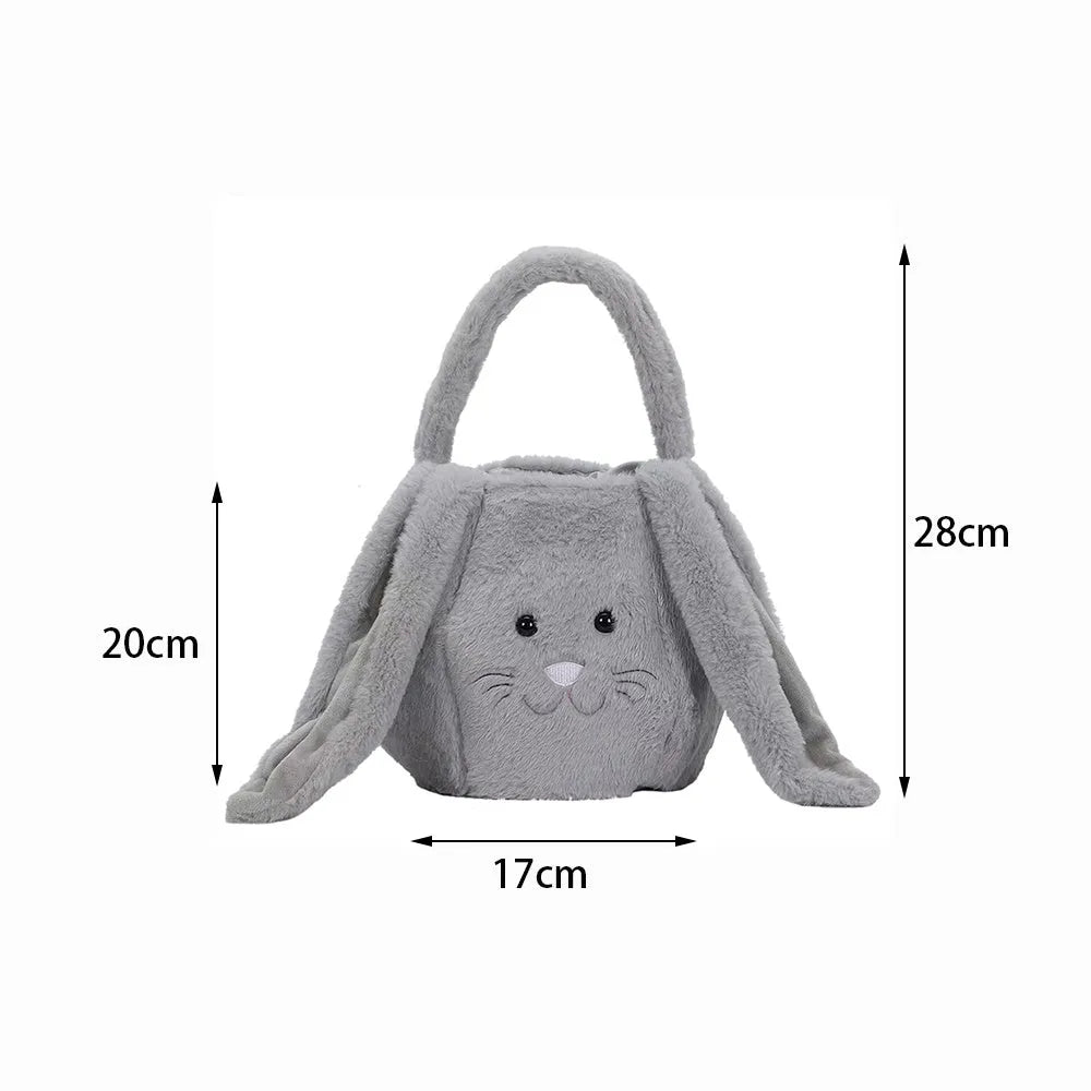 Cotton Easter bunny basket bucket headband in one size, available in white, pink, coffee, and grey colours