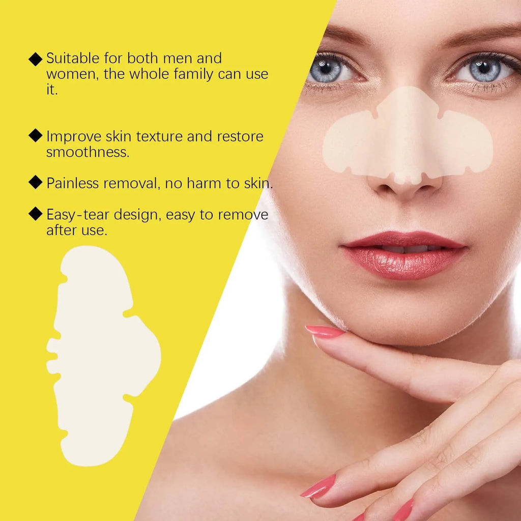 12 hydrocolloid nose patches for pore cleansing and acne treatment in individual packaging