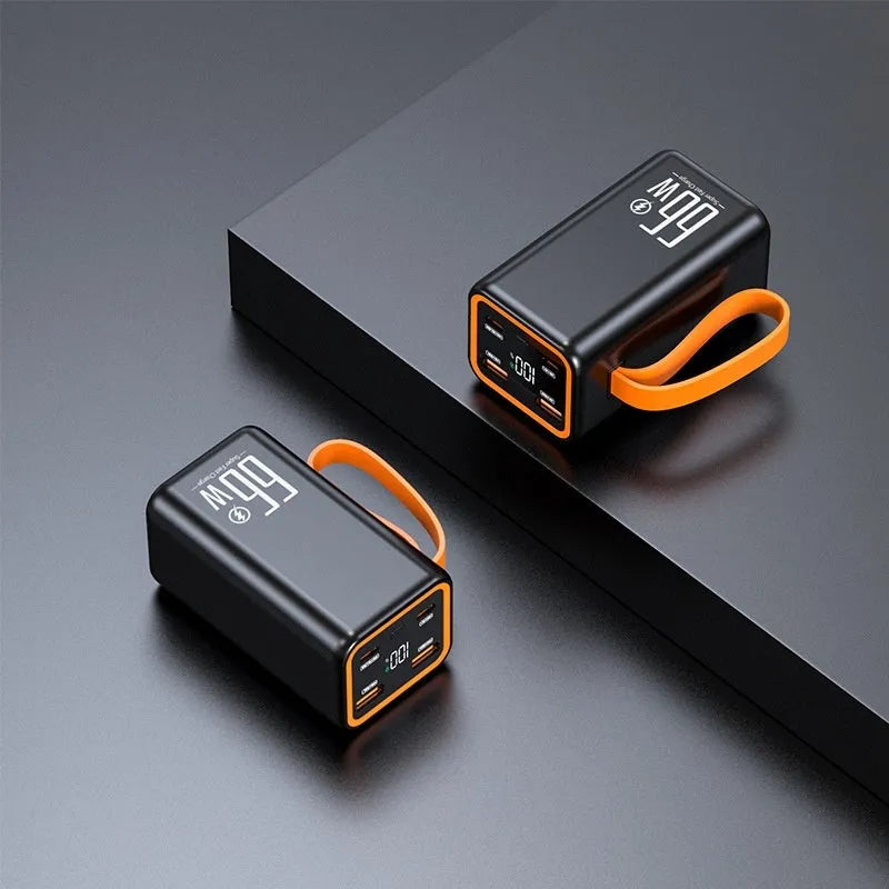 20000 mAh fast charging power bank in black or white plastic creative design