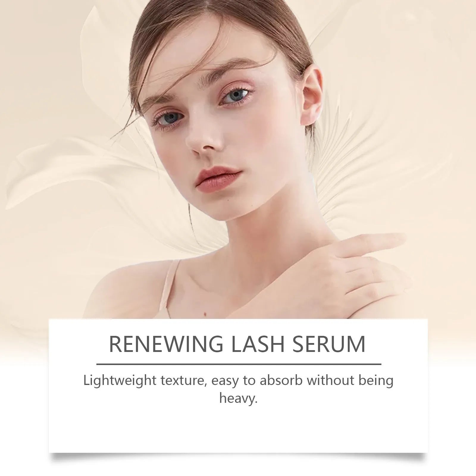 3 ml bottle of eyelash nourishing serum with peptide and vitamin E formula