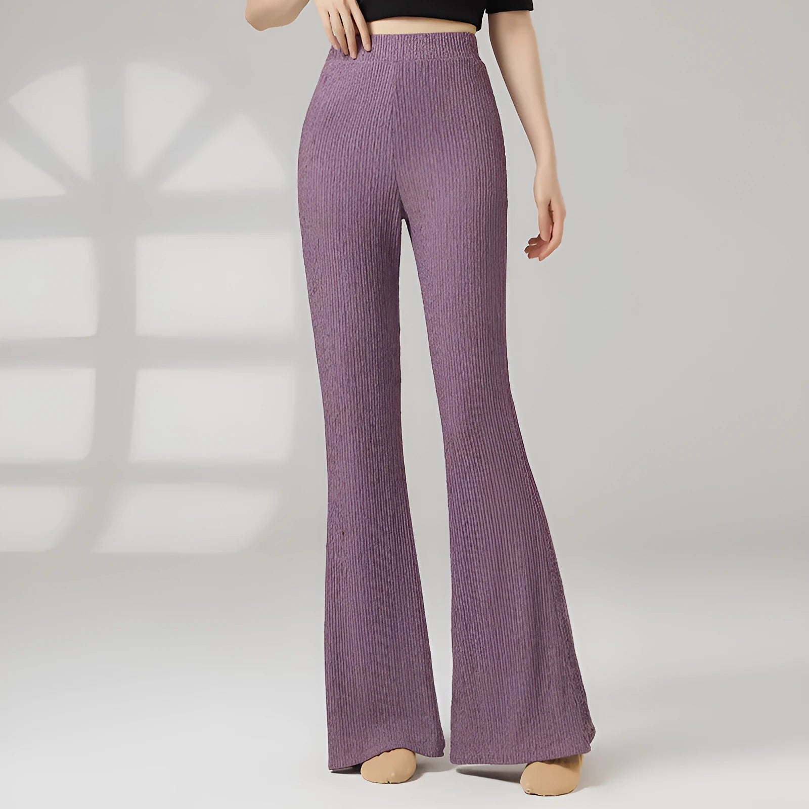 Women's solid-colour polyester dance practice trousers for body training
