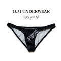 Low waist polyester triangle shorts in white black orange colours with Asian size options