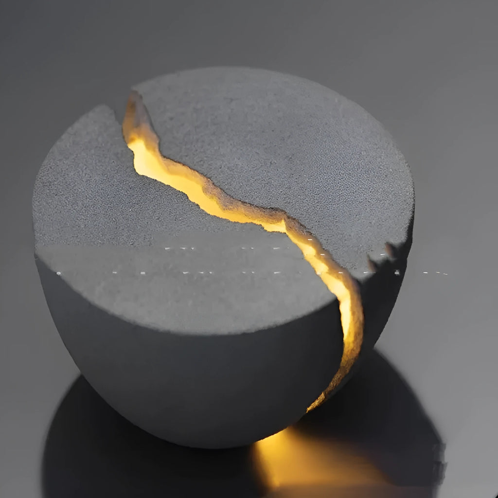 Designer minimalist art music table lamp with LED 4000K, resin natural sand base, 130x70mm, modern simplicity style, US plug
