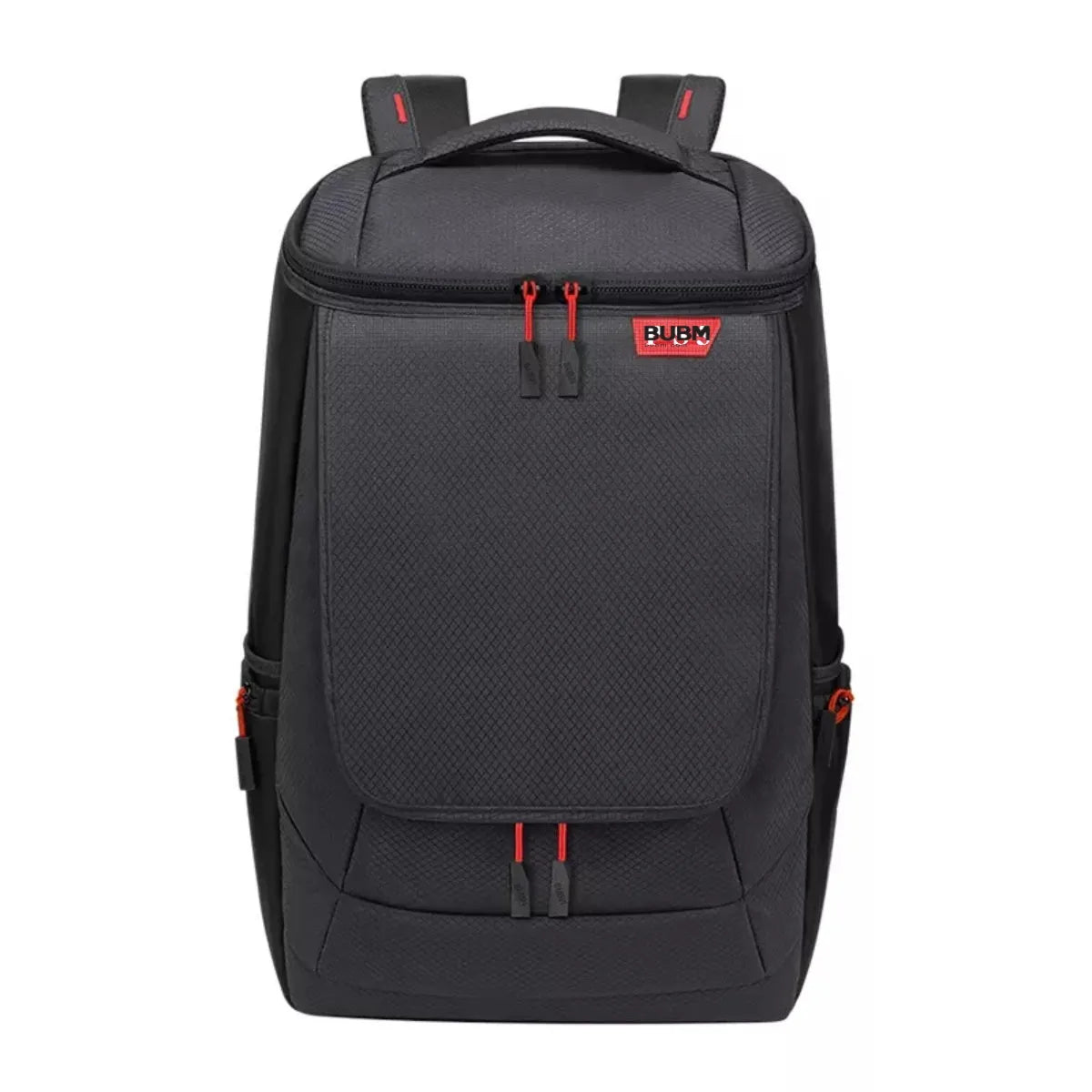 Black nylon game console storage bag for PS5 and console kits, 49 x 33 x 24cm, sewn construction, one bag.
