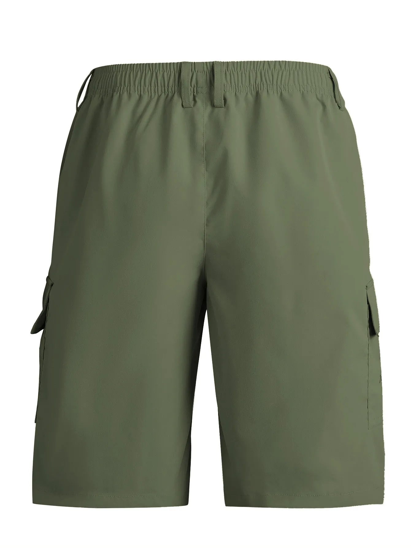 Loose straight-leg casual shorts in American sports style with micro elastic polyester fabric