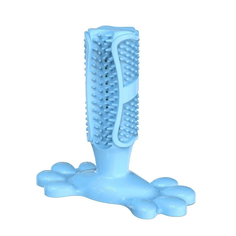 Cactus Lake Blue TPR silicone dog molar toy shaped like a corn dog for dental chewing