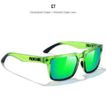 Square frame polarised sunglasses with TAC lenses and PC frame in multiple colour options