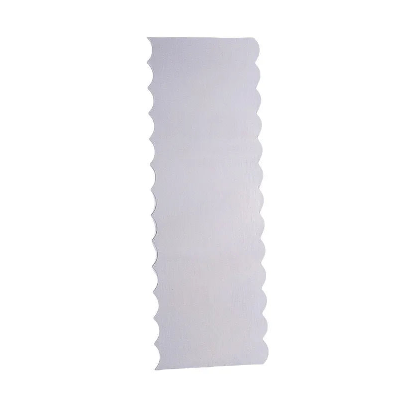 Stainless steel cream scraper with polygon cake pattern designs in modern simplicity style