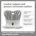 Ergonomic waist support and posture correction seat cushion in grey colour