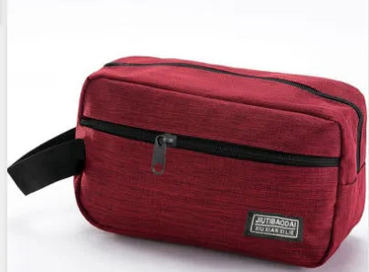 Ultra-light nylon makeup bag in solid colour for men and women travel