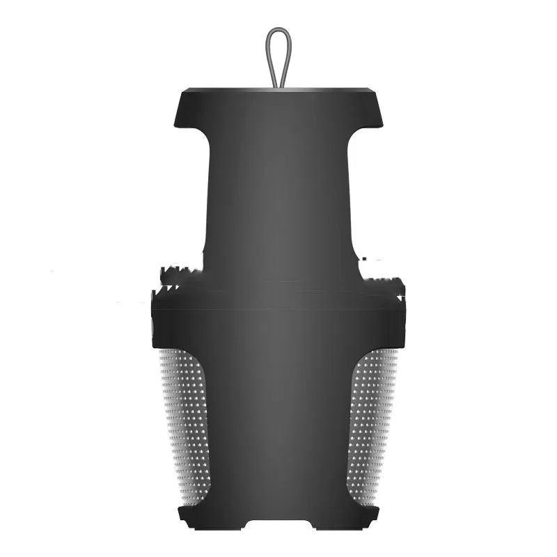 Black and white inhalation mosquito killer lamp with USB cable, dimensions 115x115x227mm