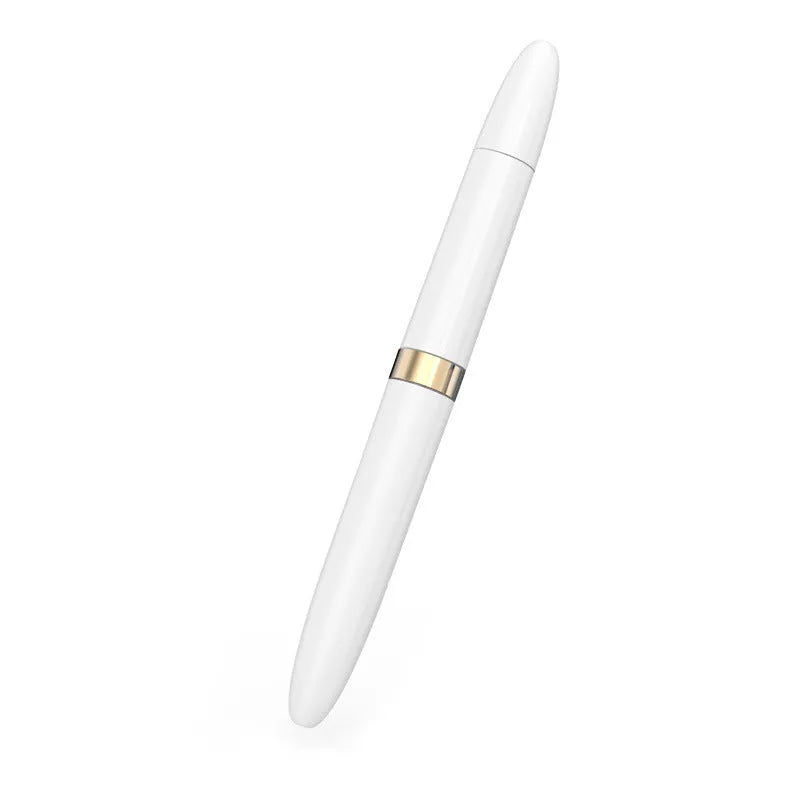 Multi-layer electronics cleaning pen with stainless steel nib and brush for headphones and mobile devices