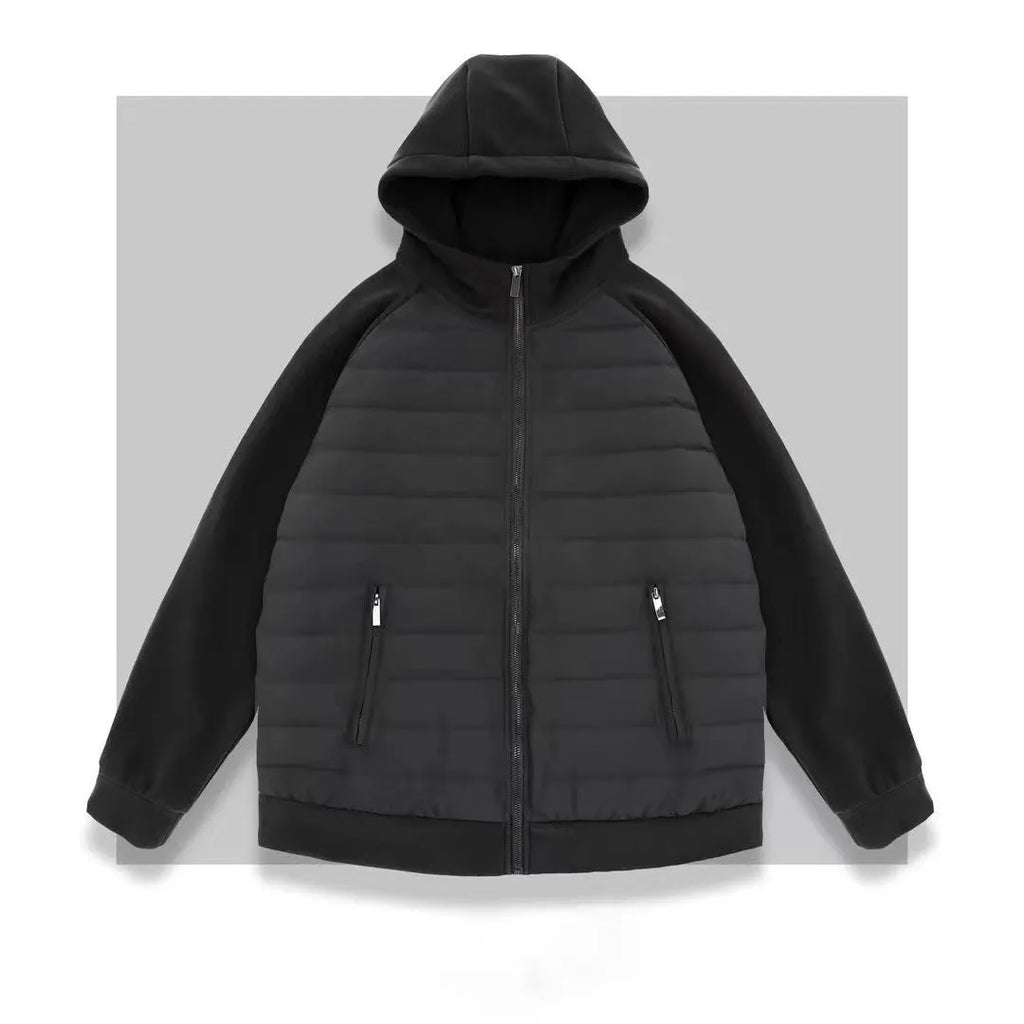 Loose fit solid colour coat with round hem in black, apricot or gray, polyester fibre, sizes S to XXXL