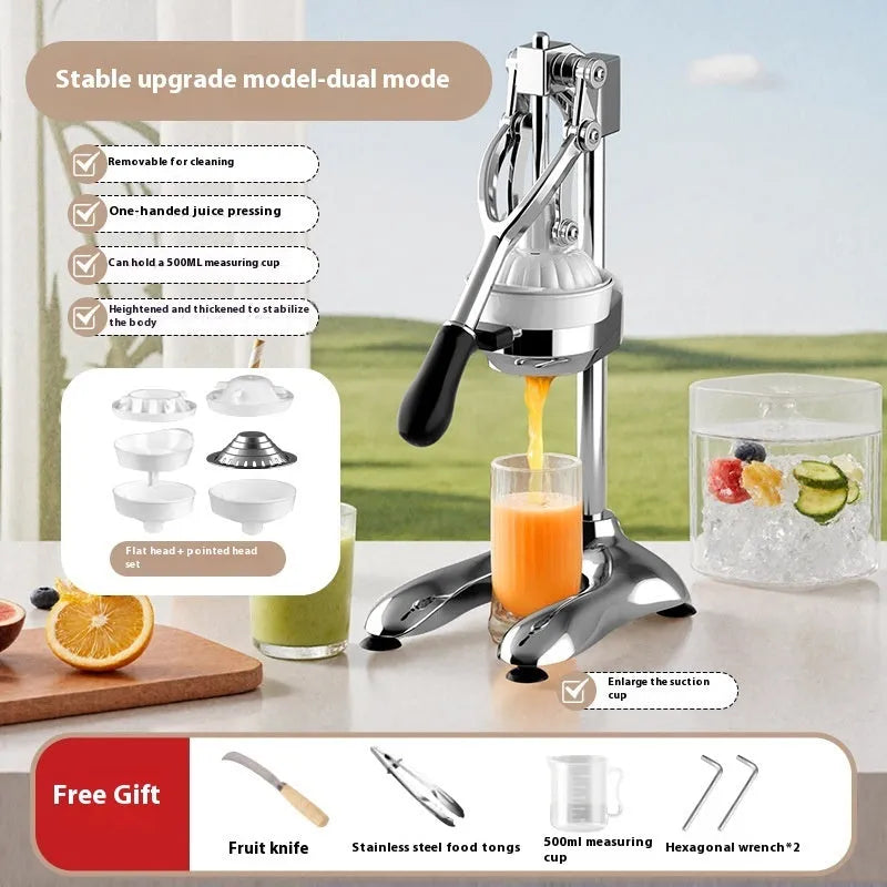 480cm commercial manual citrus press juicer with stainless steel construction and quick disassembly mechanism