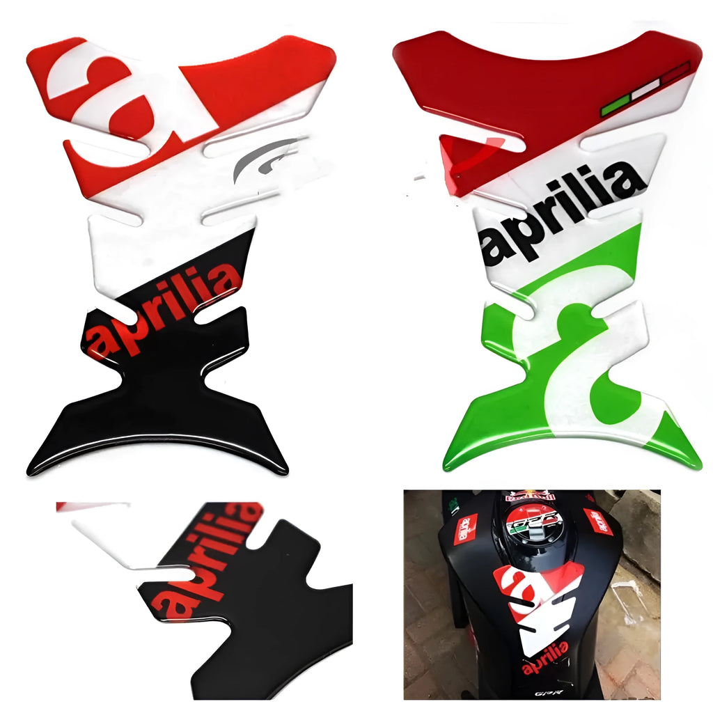 Motorcycle Apulia CR150 fuel tank sticker in black and green colour options for protective decal