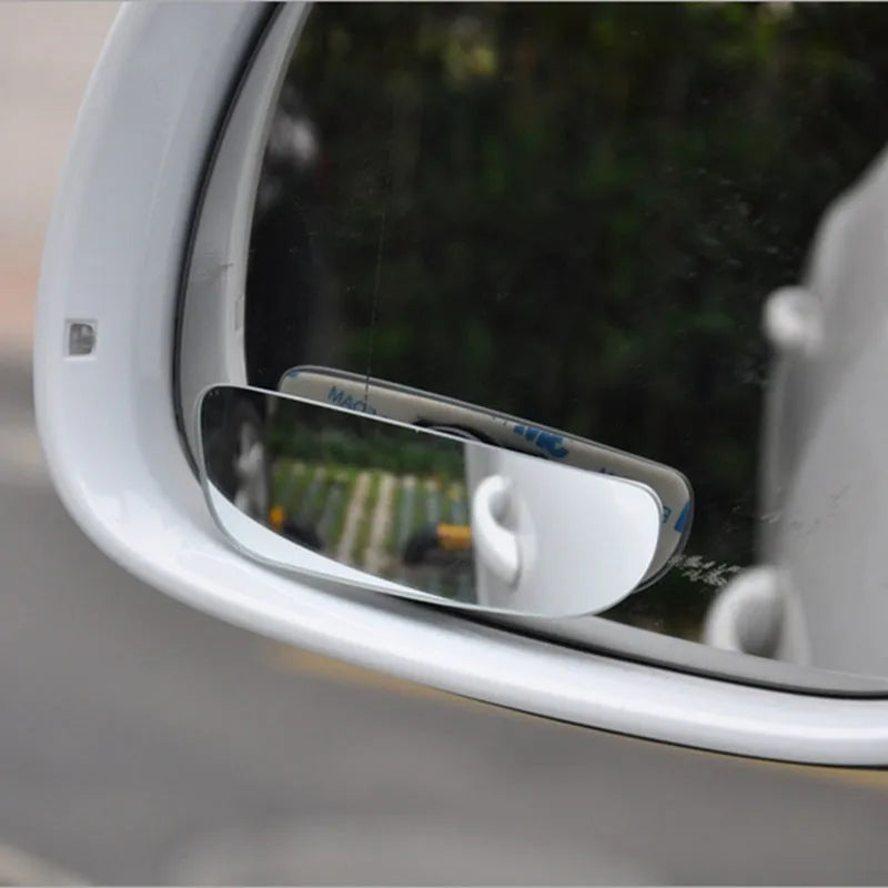 Adjustable glass blind spot mirror for car rearview with adhesive installation