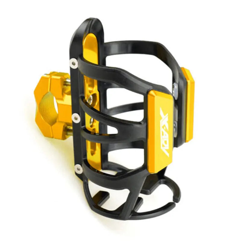 Aluminium water bottle cage kit for Honda X-ADV scooter bumper modification.