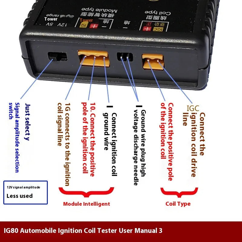 IG80 automobile ignition coil detector for gasoline and natural gas vehicles