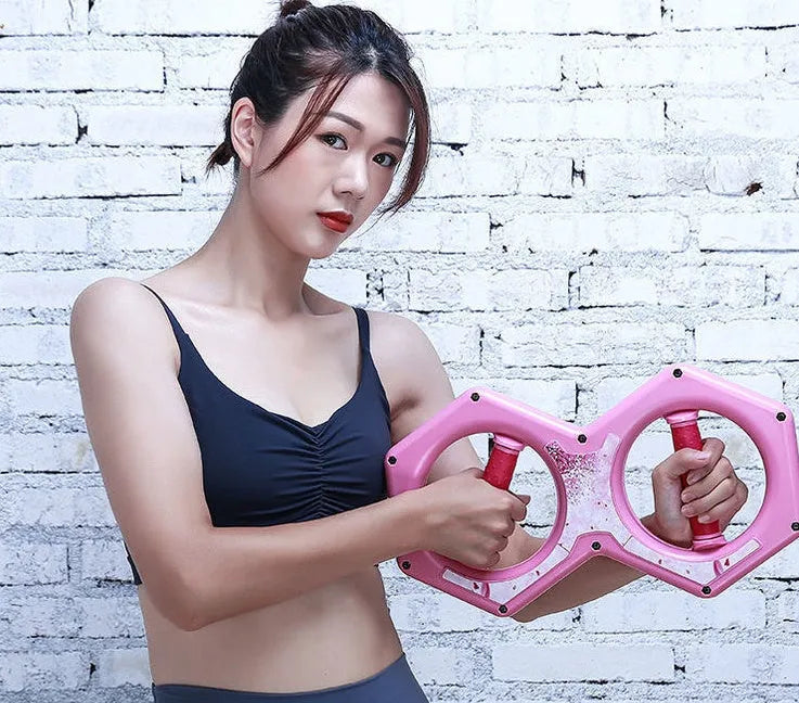 Black ABS wrist power machine in 8-character rally shape for office grip training