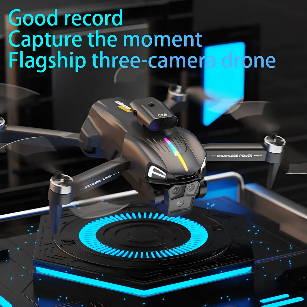 C15 three cameras 4K HD drone dark grey plastic metal aerial photography 1800mAh battery