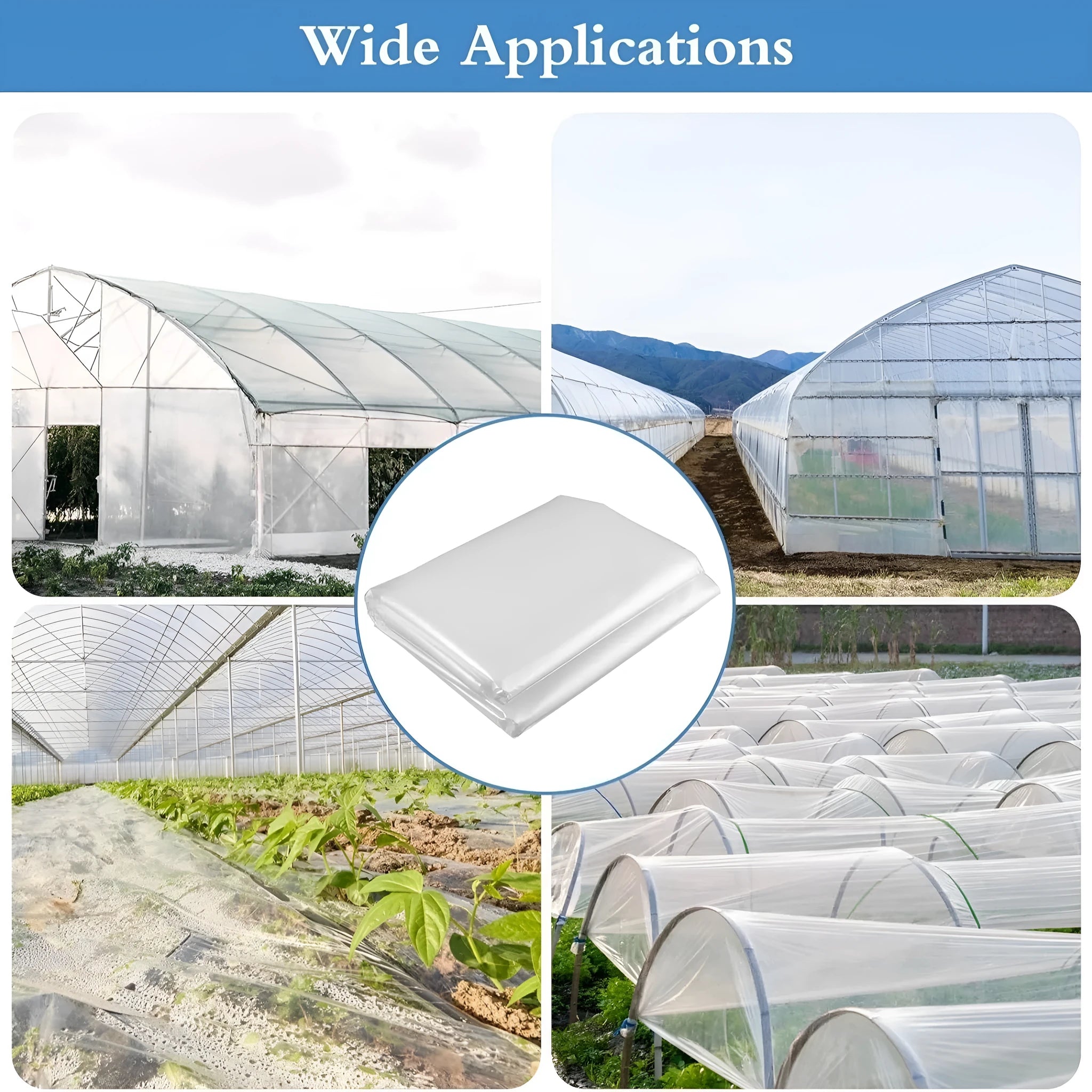 4x8 metre plastic greenhouse cold film for vegetable shed insulation