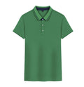 Korean style loose fit quick-drying polo shirt in a solid colour on a hanger